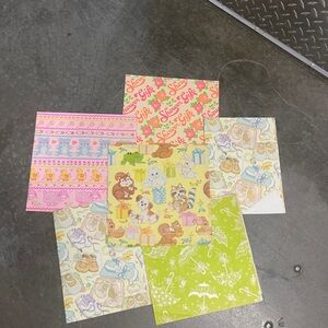 VINTAGE GIFT PRESENT WRAP PAPER WRAPPING BABY SHOWER NEW INFANT